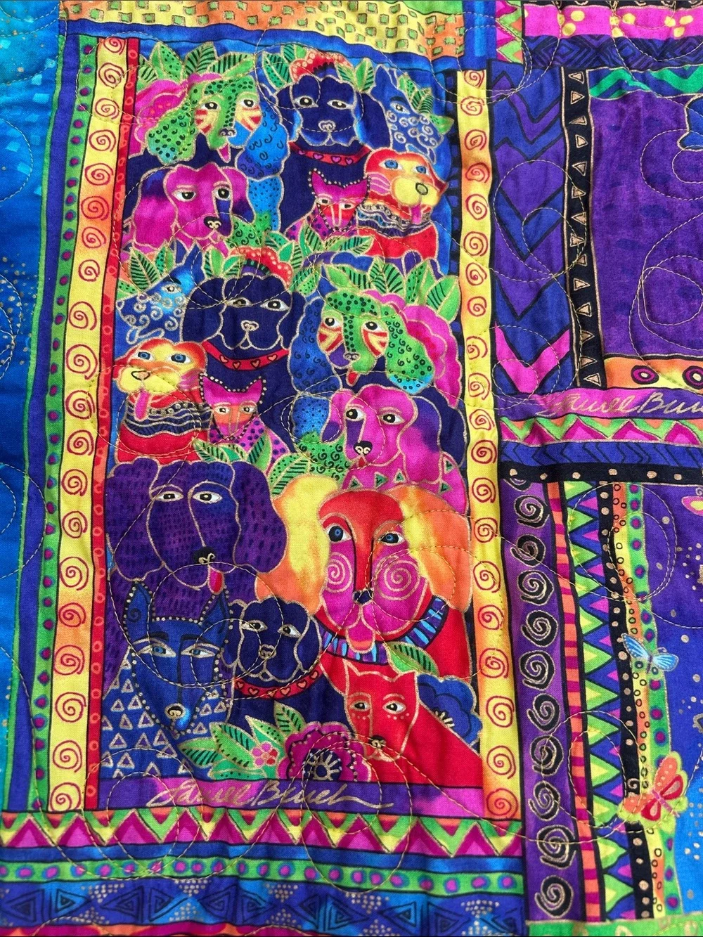 Multicolor Animal Patchwork quilt  - Vibrant Home decor